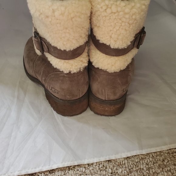 UGG Heeled Suede Ankle Boots - Picture 4 of 8